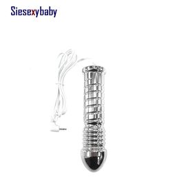 New Metal Anal Electro Plug Electric Shocking Butt Plug Male Stimulation Sex Tens Toys for Adult Game SJJ004 Y191108