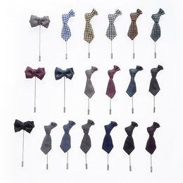 Tailor Smith Necktie Shape Lapel Pin Fashion Casual Designer Suit Boutonniere Butterfly Stick Brooches Clothes Gift Accessories