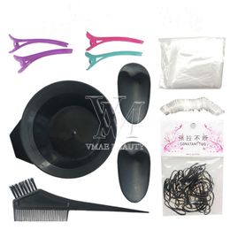 Professional Hair Color Mixing Bowls Tinting Salon Dyeing Brush Sectioning Clips Hairdressing Coloring Tools 12Pcs/Set Dye Hair Suits