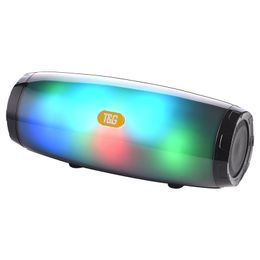 Stereo Music Players Column Subwoofer Support TF Card USB FM Radio LED Light Flash Portable Wireless Bluetooth Speaker 1D5OW