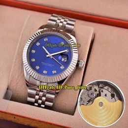 5 Colour Date 41mm M126334-0016 126334 Diamond Blue Dial Miyota 8215 Automatic Mens Watch Sapphire Stainless Steel Bracelet Watches Pure_Time