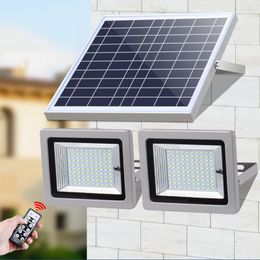 Led Solar lamps Floodlight Double Heads 60LEDs 126LEDs 160LEDs 200LEDs Waterproof IP65 Outdoor Garden Street Flood Light with remote control