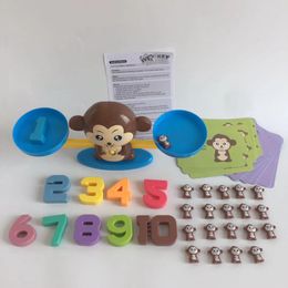 Enlightenment Number Addition Subtraction Math Balance Scales Board Games Animal Figure Learn Education Baby Preschool Math Toys DBC VT0521