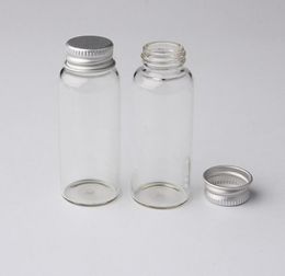 600 x 25ml transparent screw neck glass bottle with aluminum cap 25ml glass vials sample vials Wholesale LX1221