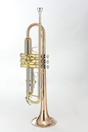 MARGEWATE Phosphorus Copper Bb Trumpet New Arrival B Flat Gold Lacquer Musicla Instrument Bb Trumpet with Mouthpiece Free Shipping