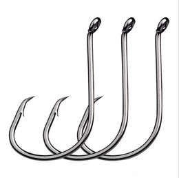 100pcs set sport circle fishing hook highcarbon steel jig baitholder hooks 6 0 fishing hook