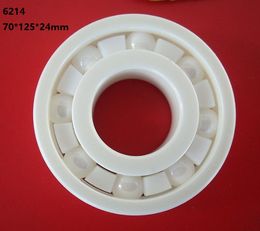 1pcs/lot 6214 ZrO2 full Ceramic bearing 70x125x24mm Zirconia Ceramic deep groove ball bearings 70*125*24mm