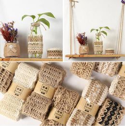 Jute Burlap Ribbon 2M Natural Party Crafts Wedding Ribbon Gift Wrap Hemp Ribbon Jute Burlap DIY Festival Supplies Festival Decoration Top