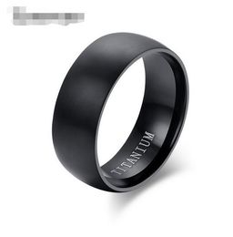 6-13 ZORCVENS Fashion Men's Black Titanium Ring Matte Finished Classic Engagement Anel Jewellery For Male Wedding Bands