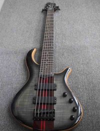 Factory 6 string neck through body electric bass guitar with kinds option color