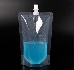 Plastic Drink Packaging Bag 200-600ml Stand-up Spout Pouch for Beverage Liquid Juice Milk Coffee Drink Bags