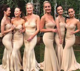 Mermaid Bridesmaid Dress 2019 Cheap Sweetheart Summer Country Garden Formal Wedding Party Guest Maid of Honor Gown Plus Size Custom Made