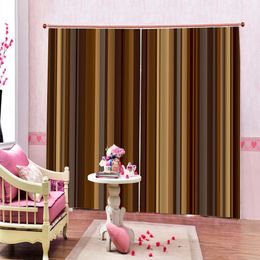 Wholesale Curtain For Living Room Coloured Vertical Stripe Interior Decoration Simple Atmospheric Shade Curtain