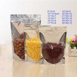 500pcs Bulk Lots Aluminum Foil+PET Empty Seal Bag Packing Bag Opp Bags Pouch Closet Organizer Kitchen Accessories Supplies Customizable size