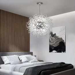 Modern Creative Crysta lamp Dandelion Chandelier Crystal Beads Pendant Lamp for Cafe Home Decoration LED Lighting pentant lights