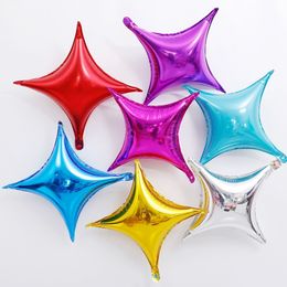 10 inch Four pointed Star Aluminium Foil Balloon Birthday Party Wine Glass Christmas Decoration Balloons Wedding Supplies DHL XD20343