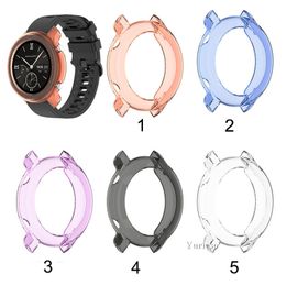 Screen Protector Slim Colourful Frame soft TPU Case Cover Protective Shell For Huami Amazfit gtr 42 47mm Smart Watch Accessories