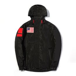 Wholesale-American Flag Luxury Mens Designer Outerwear Casual Men Fashion Jackets High Quality Hip Hop Men Sport Down Jacket