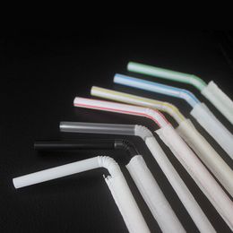 Disposable Drinking Straws Individual Package Drinkware Kitchen Dinning Party Juice Milk Tea Bar Resturant Wholesale QW9504