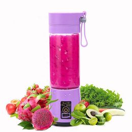 Household 380ml Personal Blender Portable MiniBlender USB Juicer Cups Electric JuicerBottle Fruit Vegetable Tools