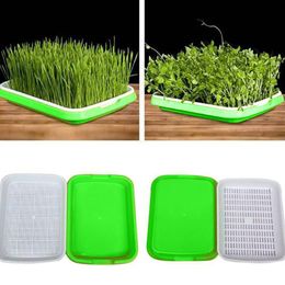 2pcs Sprouter Nursery Tray Double-layer Soilless Culture Beans Hydroponic Nursery Tray Hidroponia Seedling Tray Garden Supplies