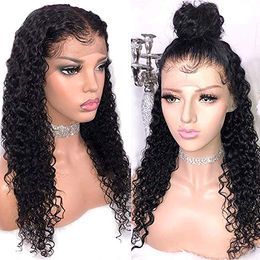 180% Density Pre Plucked 360 Lace Frontal Wigs Water Wave Brazilian Lace Front Human Hair Wigs With Baby Hair (14 inch