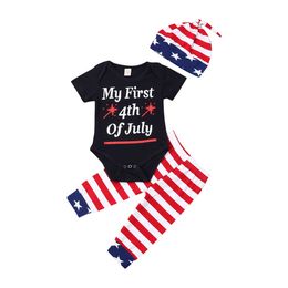 4th of July Toddler Baby Girl American Flag Top Skirt Newborn Clothes Outfit Set