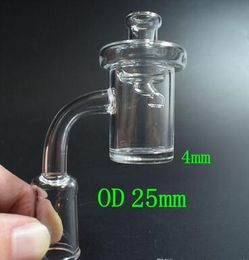 New Design Flat Top XL Quartz Banger Nail 4mm Bottom 45 90 Degrees Domeless Quartz Nail UFO Glass Carb Cap for Glass Bongs