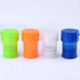 Plastic Grinder Herb Grinders Storage Smoking Herb Pepper Grinder 3 Layer Plastic tobacco spice Grinder Crusher