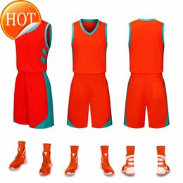 2019 New Blank Basketball jerseys printed logo Mens size S-XXL cheap price fast shipping good quality Orange O001AA1