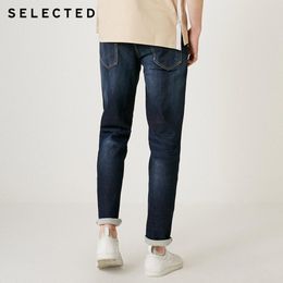 SELECTED Men's Fit Jeans Autumn & Winter Cotton Clothes Slight Stretch Fading Straight Denim Pants C | 418432529