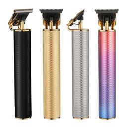 battery hair clippers Canada - New arrival USB rechargeable hair clippers large power Li-battery professional engraving hair cutter salon electric trimmers 4 colors