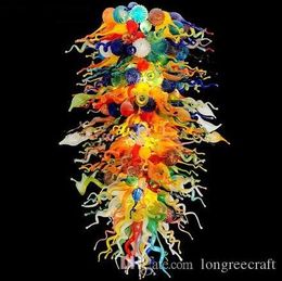 Lamps All the Colors on Parade Hand Blown Chandelier High Quality Murano Glass Chandeliers with LED lights