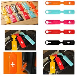 fashion Travel Luggage Tag Suitcase Tags airplane printed English Letter PatternCases Card holder Accessories Creative party T2I5381