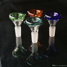 Color ring bubble head Wholesale Glass Hookah, Glass Water Pipe Fittings, Free Shipping