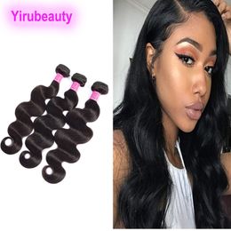 Indian 100% Virgin Human Hair Extensions 3 Bundles Body Wave Natural Colour Hair Wefts Remy Human Hair Products