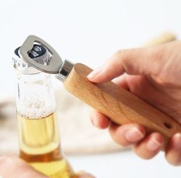 Wood Handle Handheld Bartender Bottle Opener Wedding Groomsmen Gift beer openers