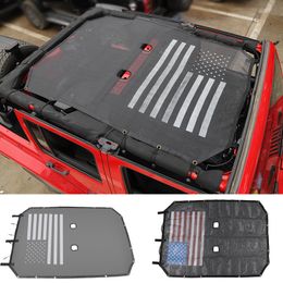 Car Sunshade Sun Protection Net B section Fit For Jeep Wrangler JK 4 Doors 2007-2017 High Quality Auto Exterior Accessories