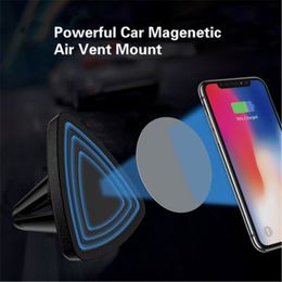 Car Mount Phone Holder Air Vent Mobile Smart Handfree Dashboard Phone Metal Magnetic Stand For Cellphone iP6/7/8 Samsung S8