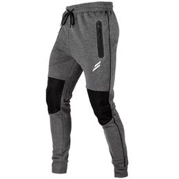 Winter Sport Jogging Pants Men Running Fitness Zipper Joggers Training Trousers Exercise Gym Long Pants Outdoor Active Wear