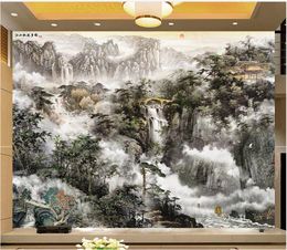 artistic landscape painting wallpaper for walls 3 d for living room