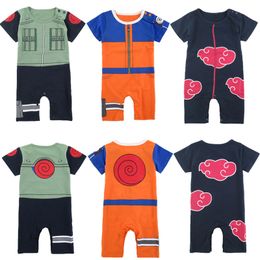 Baby Boy Akatsuki Costume Romper Funny Infant Uzumaki Naruto Hatake Kakashi Playsuit Cute - 2019 boys and girls roblox game stardust ethical funny t shirt kids summer short sleeve tops baby cartoon tees from kidsshow 417 dhgatecom