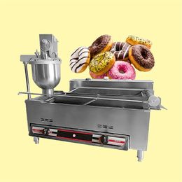 Kolice free shipping food processing Electric gas heating multiply Automatic Doughnut frying making machine/Donuts maker