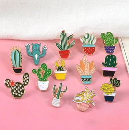 Cactus Pins Collection Succulent Plants Brooches Cactus Badges Pins for Plant Lady Plants Jewellery
