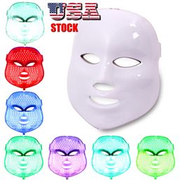 USA Stock Health Beauty 7 Colours Lights LED PDT Facial Mask Face Skin Care Rejuvenation Device Portable Home Use