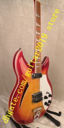 12-струнная гитара Rick 381model Electric Guitar, двухсторонняя Flamed MapleTop, накладка из розового дерева имеет глянцевый лак