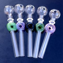 Wholesale Donut Pyrex Glass Smoking Pipes Multicolor Oil Burner Bong Adapter Accessories
