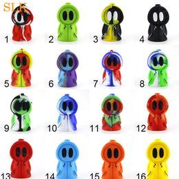 Silicone hookah With 14mm joint glass oil burner water pipe Exquisite design shape pipes Smoking tool
