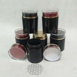Black Glass Jar Cream Bottles Round Cosmetic Jars Hand Face Cream Bottle 180g Jars with Acrylic Cap and PP inner liners