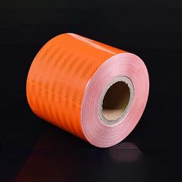 Freeshipping Super High Intensity Grade Reflective Sheet Orange Reflective Warning Tape Adhesive Car Truck Conspicuity Tape Car Accessories